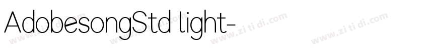 AdobesongStd light字体转换